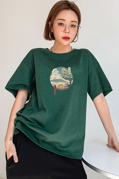 uyguntarz Μπλουζάκι Unisex Neighbor's Ukiyo E με στάμπα