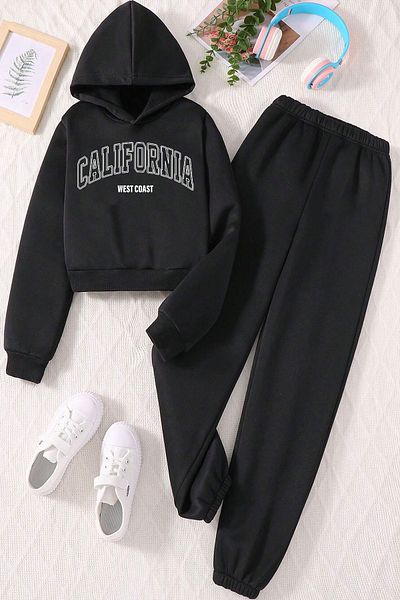 uyguntarz Comfortable Boys and Girls Tracksuit Set - California Printed