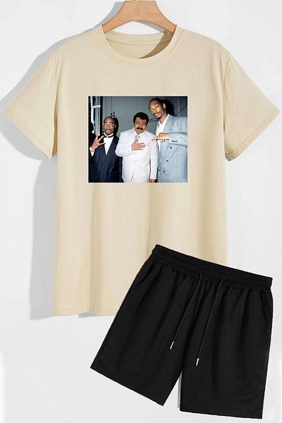 trendypassion Müslüm εμπριμέ σορτς T-shirt Σετ φόρμας