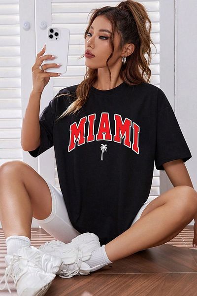 uyguntarz Μπλουζάκι Unisex Miami Printed Design