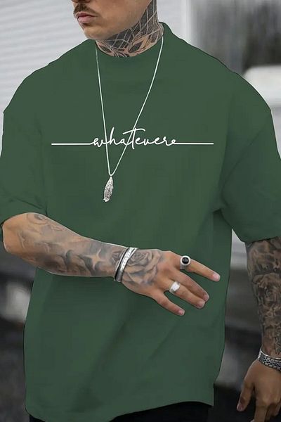 uyguntarz Ανδρικό μπλουζάκι Whatever Printed Oversize