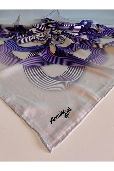 Armine Φουλάρι ARMINE Sport 8001-11 Μοντέλο Ανοιξιάτικο και Σαχμάτινο Φουλάρι
