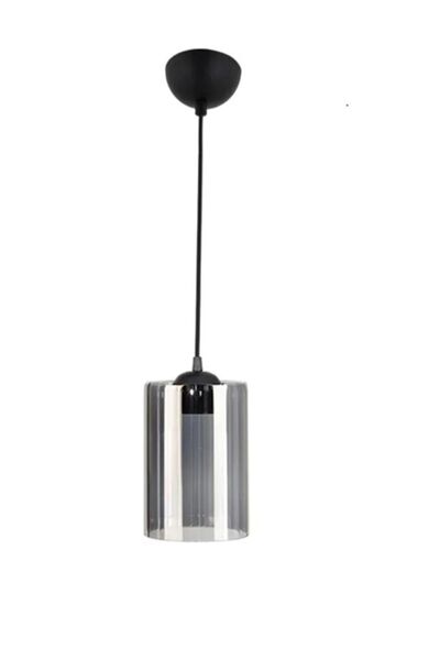 Semboldekor Füme Mika Camlı Tekli Sarkıt Avize