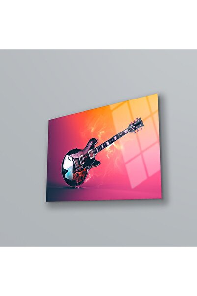BV DEKOR Γυάλινος πίνακας κιθάρας, Διακόσμηση τοίχου μουσικών οργάνων, Μοντέρ...