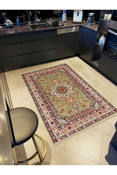 Rugs Modern Halı مجموعة ليلى سجادة ديكور حديثة بتفاصيل حدود باللون البيج وقاع...