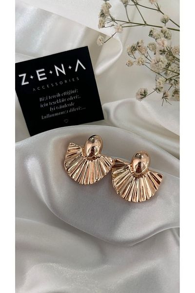 ZENA ACCESSORİES Parma Rose Steel Earrings