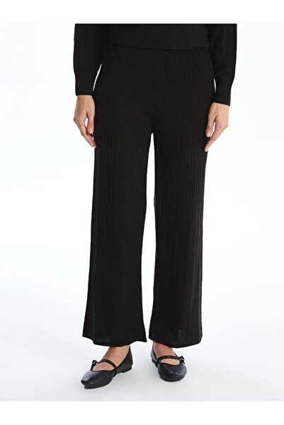 LC Waikiki LCW Modest Yeni Siyah Beli Lastikli Kadın Triko Pantolon