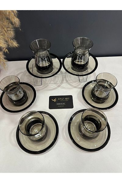 Paşabahçe Color Tea Set 12 Pieces Tea Cup Set
