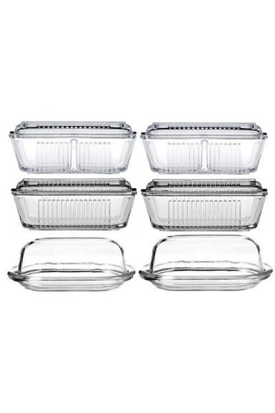 Paşabahçe Basic Frigo 6-Piece Glass Breakfast Butter Set