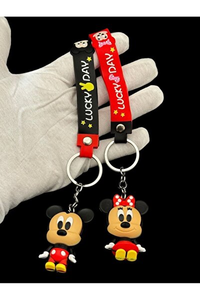 KEHRİBAREVİ EREĞLİ Anahtarlık Minnie Ve Mickey Mouse Çift Anahtarlık 2 Adet