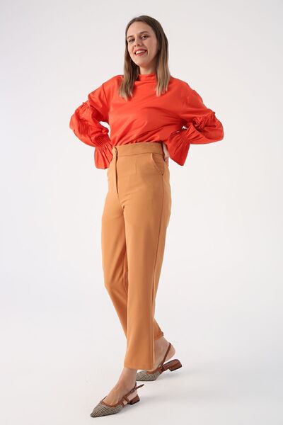 ALLDAY Mustard Cuff Slit Trousers