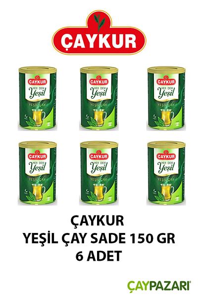 Çaykur Herdem Green Tea Plain - 150 Gr. 6 Pieces