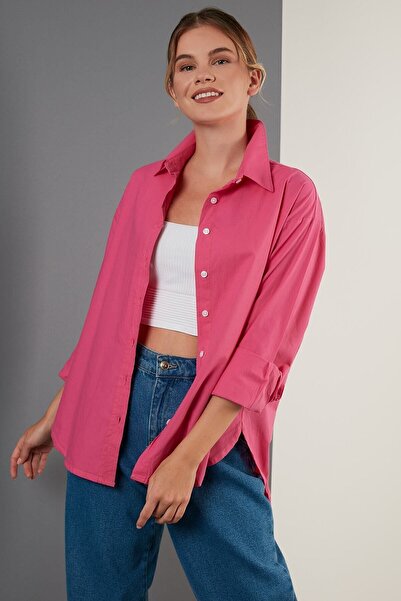 Lela Oversize  Pamuk Gömlek Bayan Gömlek Cf21s163867