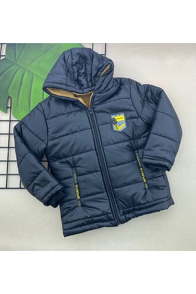 ÖRZİKİDS Winter Furry Hooded Children's Coat with Zipper and 2 Pockets and Ribbed Sleeves