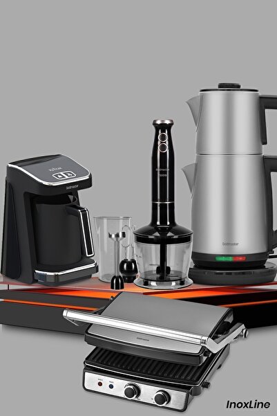 GOLDMASTER Inoxline 19 Parça Avantajlı Elektronik Evlilik Paketi Elektrikli Mutfak Çeyiz Seti