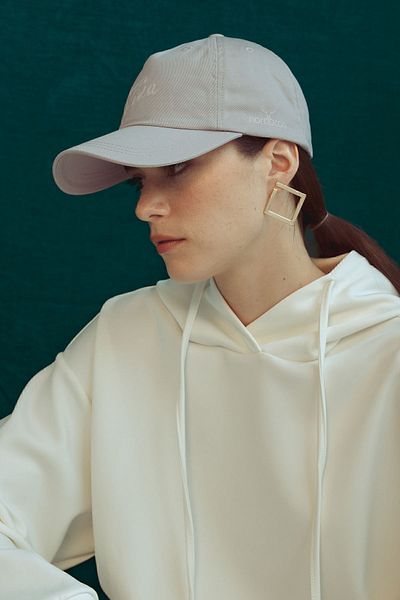 Nordbron Unisex Gray 100% Cotton Pura Screw Printed Cap Hat with Adjustable Buckle Detail on the Back Cool Avo