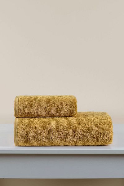 İrya Harmony Premium 2-Piece Towel Set - 100% Cotton, Mustard, 50x90 / 70x140