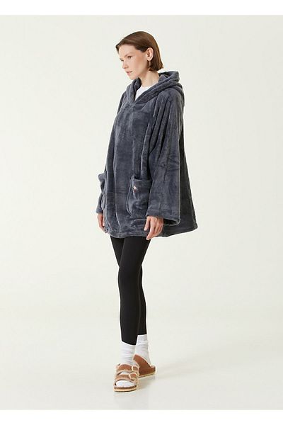 İrya Es Parla Bloom Poncho Anthracite Oversize