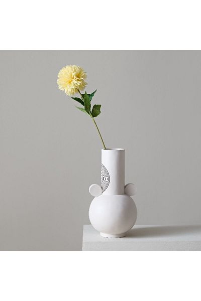 Home Box Floret Ball Mum Flower with Leaves - 62 cm
