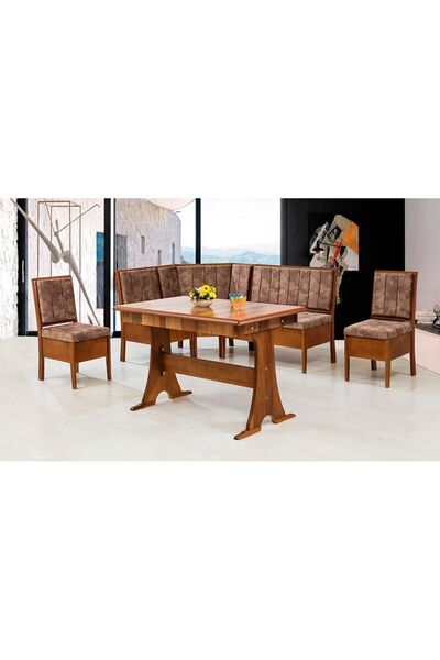 CaddeYıldız Riva Mutfak Köşe Takımı - Kahve