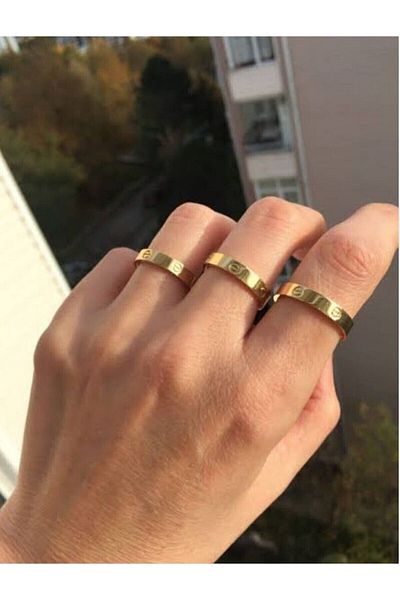 Accessories Thin Ring Without Stones - Gold