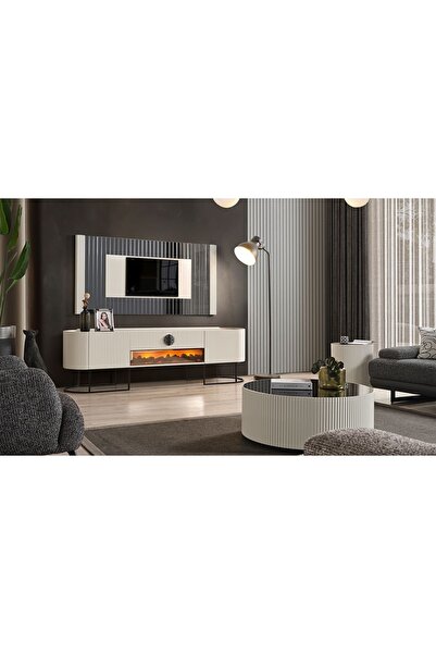CaddeYıldız Crown Tv Ünitesi - Ekru