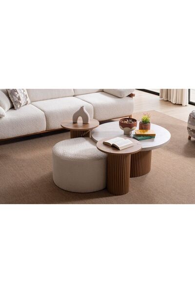 CaddeYıldız Flora Sehpa Seti