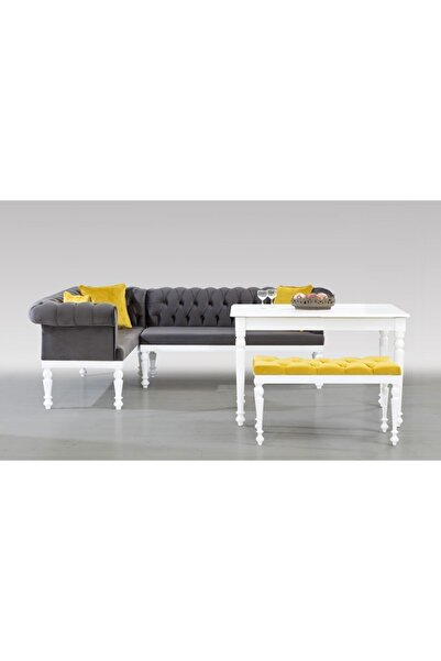 CaddeYıldız Elit Chester Gri Mutfak Köşe Takımı