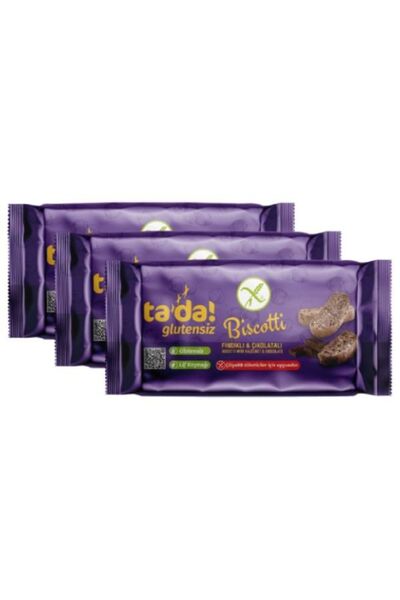 Tada Glutensiz Gluten Free Fındıklı Ve Çikolatalı Biscotti (3 Adet)