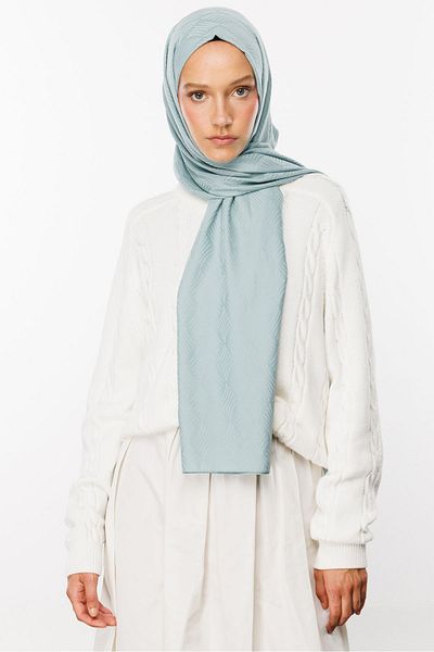 Mooncorn Μεταξένιο σάλι Jacquard με σχέδιο Çağla Aura