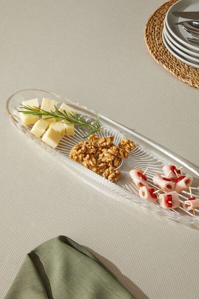 Glamis Selen Concept Damla Model El Yapımı Cam Kayık Tabak