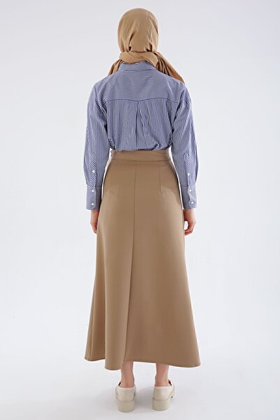 ALLDAY Half A-Line Skirt with Camel Darts and Side Zipper