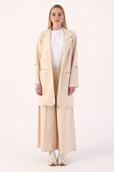 ALLDAY New Beige Single Button Combed Cotton Jacket