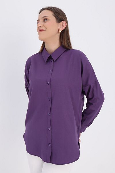 ALLDAY Purple Oversize Basic Shirt