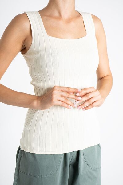 Butik Arvila Kadın Kolsuz Bluz Kalın Askılı Atlet Ince Yazlık Kare Yaka Triko