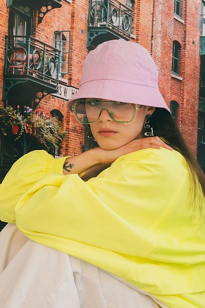 Nordbron Kally Unisex Embroidered Lilac Bucket Hat - Anti-Sweat and Useful Daily Fisherman Model