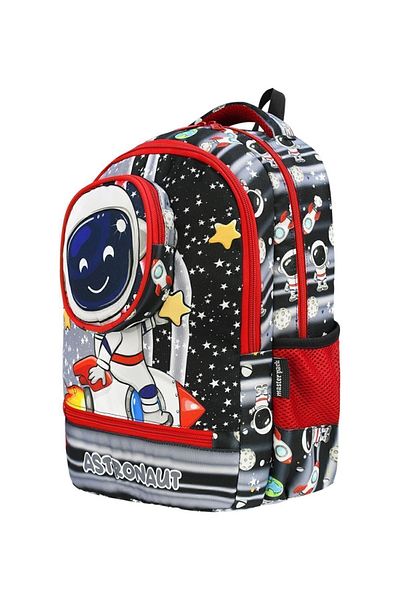 Alanç Gift Rucsac ortopedic pentru școală primară cu design de lux astronaut pentru băiat - cu nutriție și suport pentru stilou