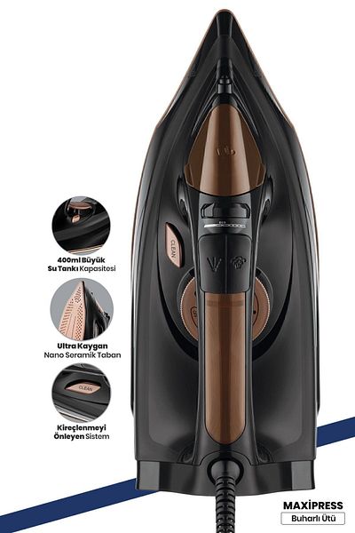 GOLDMASTER Maxipress Iron GM-7613G with Steam 2200W