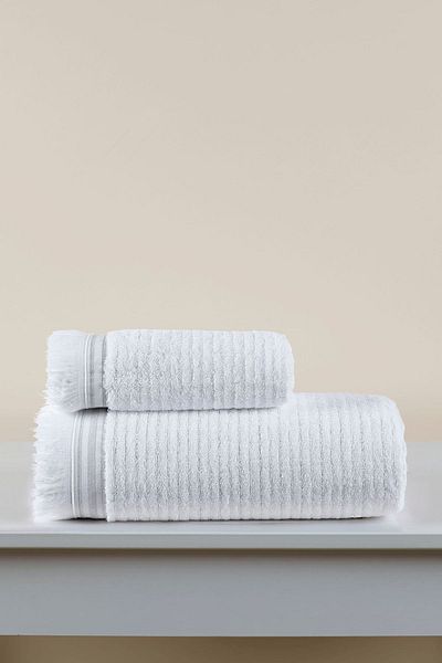 İrya Bliss Premium 100% Cotton 2-Piece White Towel Set - 50x90 / 70x140