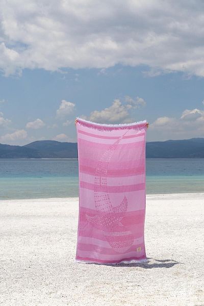İrya Shark 100% Cotton Peshtemal Pink 90x170
