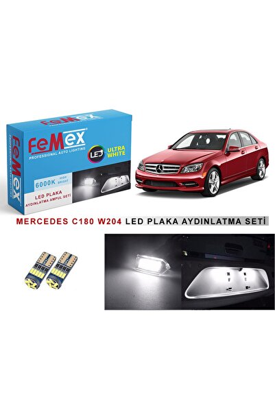 FEMEX Mercedes C180 W204 LED Plaka Aydınlatma Ampul Seti FEMEX Parlak Beyaz