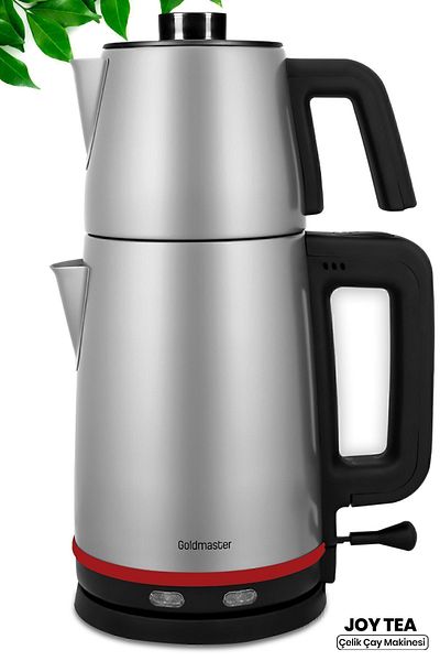 GOLDMASTER Joy Tea Inox 2200 Watt - Stainless Steel Tea Maker and Kettle