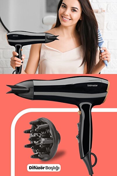 GOLDMASTER Efil 2400w Dc Motor Katlanabilir Saç Kurutma Makinesi