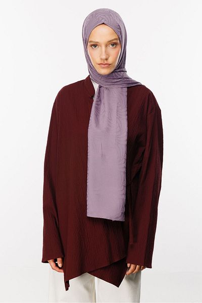Mooncorn Μεταξένιο ζακάρ σάλι με σχέδιο Lavender Artemis