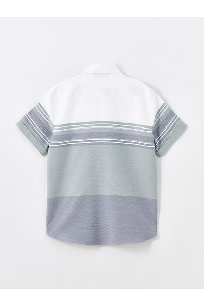 LC Waikiki Pruhovaná pánská košile Regular Fit - Krátký rukáv