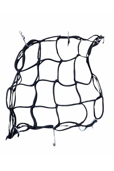 Genel Markalar Motorsiklet Kask Filesi Kancalı Siyah