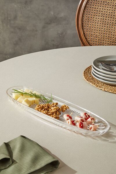 Glamis Selen Concept Damla Model El Yapımı Cam Kayık Tabak