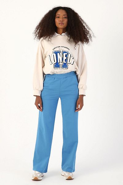 ALLDAY Pantaloni de sport albastru cu picior largi, elastic