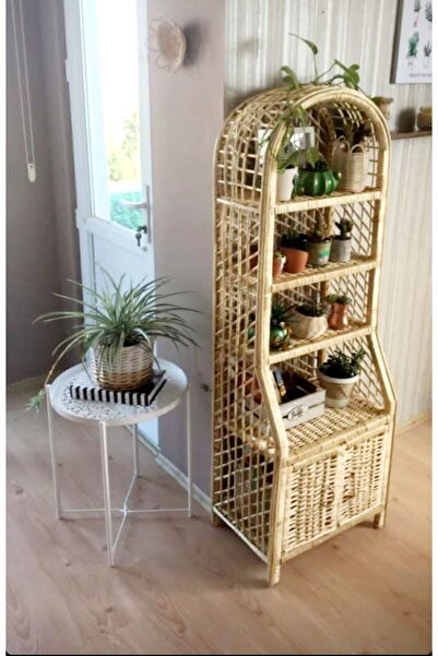 Renklidükkan hasır Hasır Söğüt Dekoratif Raf