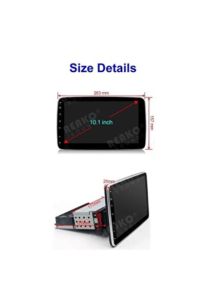 SUNASK S1002 10.1inç Android 15 Tek Din Carplay 2gb Ram 32gb Hafıza 360 Derece Ekran Multimedya Teyp